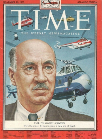 1953, November 16. AA. Time Magazine Cover Page with Igor Ivanovich Sikorsky image.