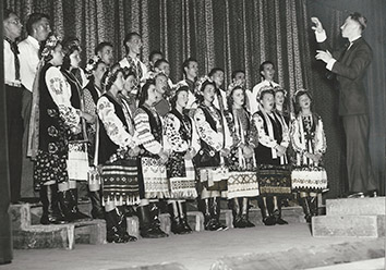 1941, September 1. DA. Detroit, Michigan. Ukrainian Youth Chorus Trembita with Stephen Lucky directing (Front)