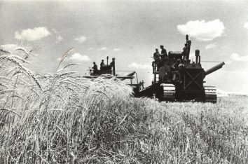 1941, May 2. AA. Soviet Ukraine. WHAT HITLER NEEDS. Ukraine accounts for 80 percent of Soviet Russia's Entire wheat crop. Collective and scientific farming, making use of tractors and mechanical combines, have increased the yield from Ukraine's millions of fertile acres. ACME Photo (Front)