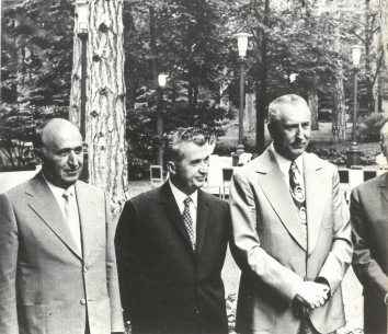 1973, July 30/31. CA. Crimea, Soviet Ukraine. Meeting of Friends in Crimea. Top leaders of the Communist countries and members of the Warsaw Pact: Todor Zhivkov, Prime Minister and President of Bulgaria (1962-71, 71-89), Nicolae Ceausescu, President of Romania (1974-89), Edward Gierek, first secretary of Poland's Communist Party (1970-80). ADN-ZB/German Democratic Republic (Front)