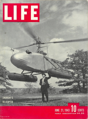 1943, June 23. BA. LIFE Magazine Front Cover. SIKORSKY'S HELICOPTER