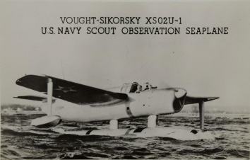 1940. AA. Vought-Sikorsky XS02U-1 U.S. Navy Scout Observation Seaplane (Front)