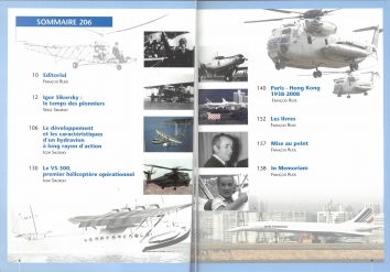 2008. AB. France. Contents of the Aviation Review Icarus Magazine with the article 