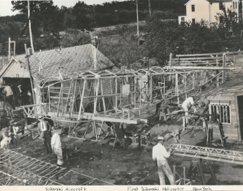1923. AA. Construction of an aircraft at the Sikorsky Manufacturing Company in Roosevelt, New York.